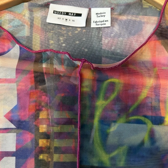 Noisy May Multicolor Sheer Top - Picture 4 of 5